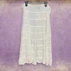 Y2k white maxi skirt